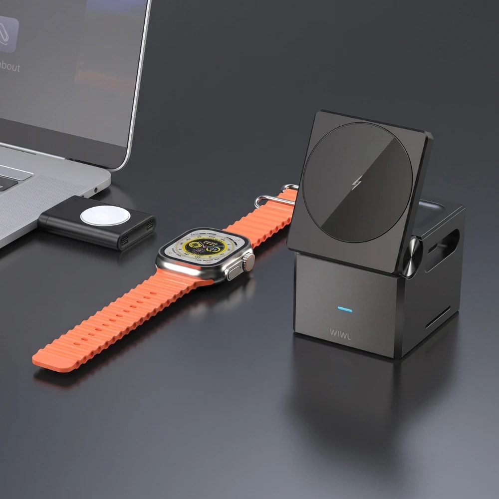 3-in-1 Wireless Charging Station with USB Hub 3