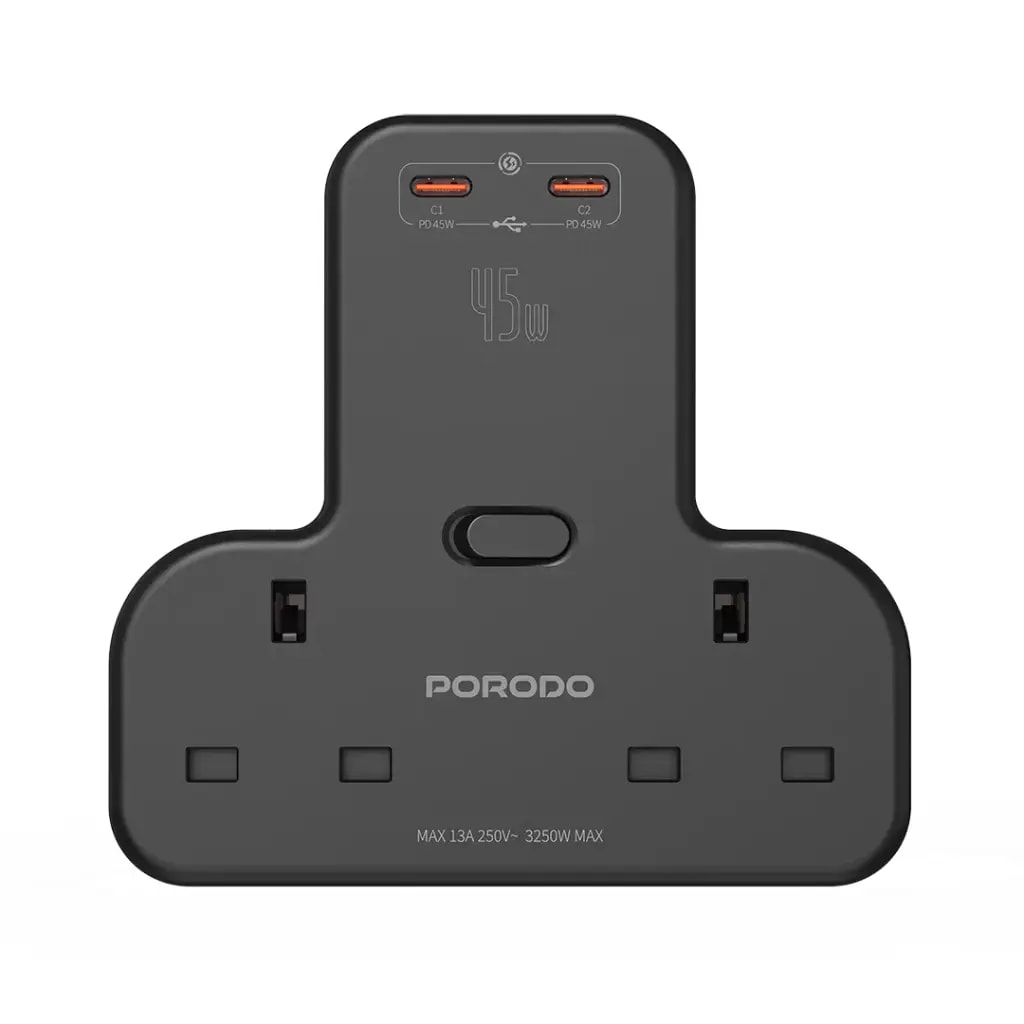 Porodo Multi-Port Wall Socket