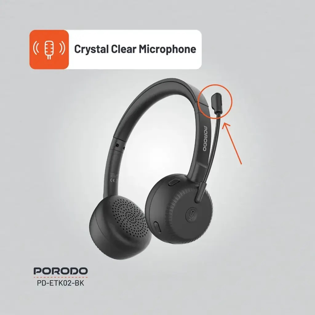 Porodo Office Wireless Headset 4