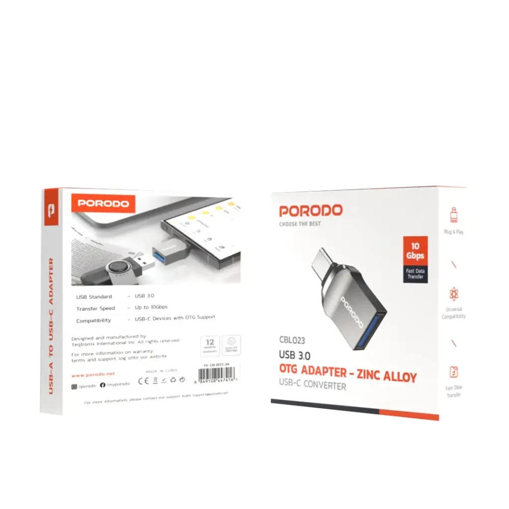 Porodo OTG Adapter - Zinc Alloy 2