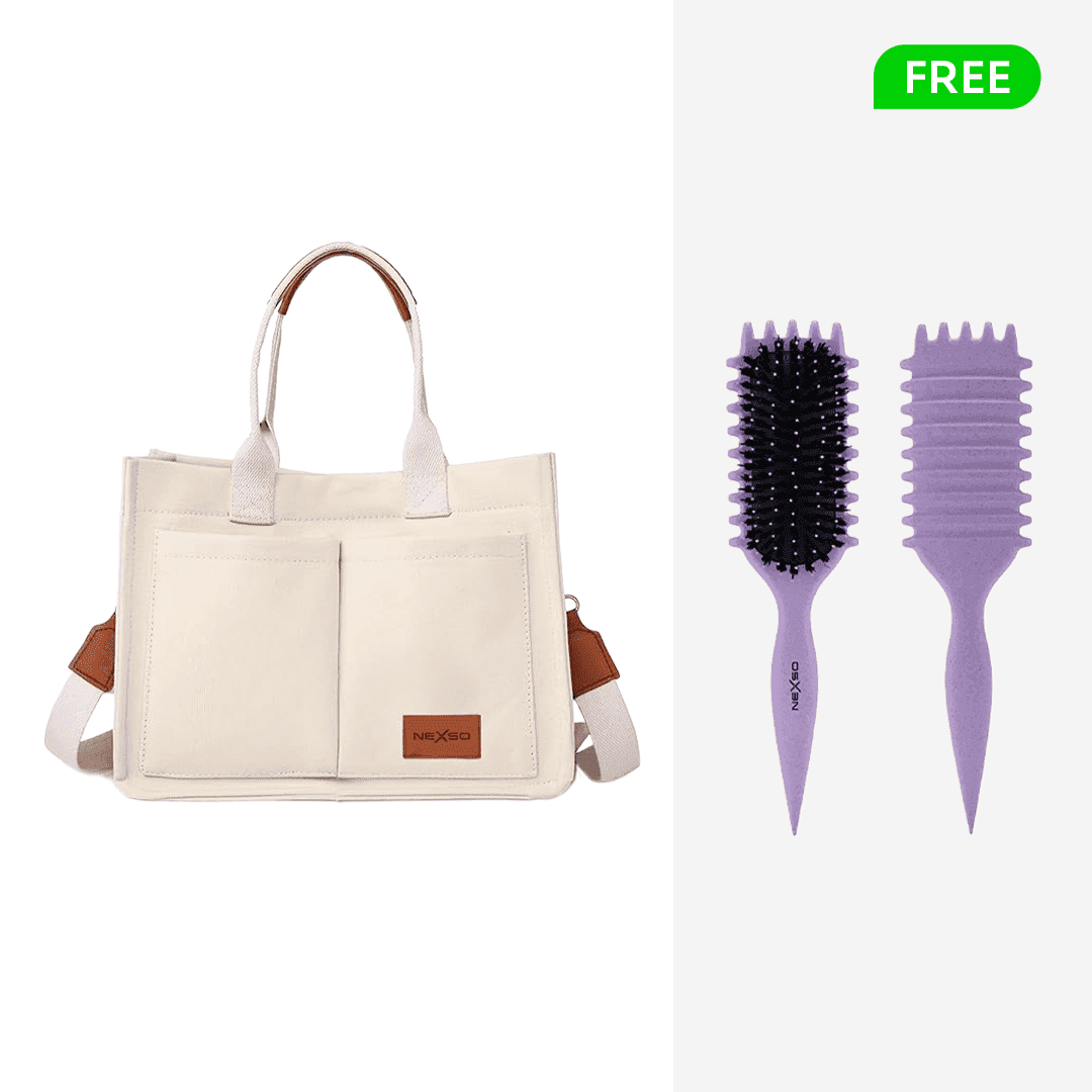 Buy Women Handbag @AED39 Get Free Hair Brush - Purple