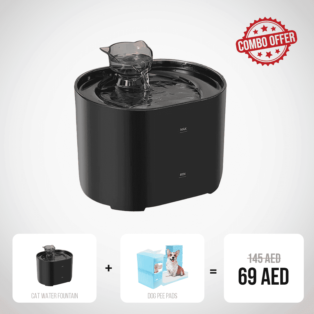 Cat Water Fountain & Dog Pee Pads Combo