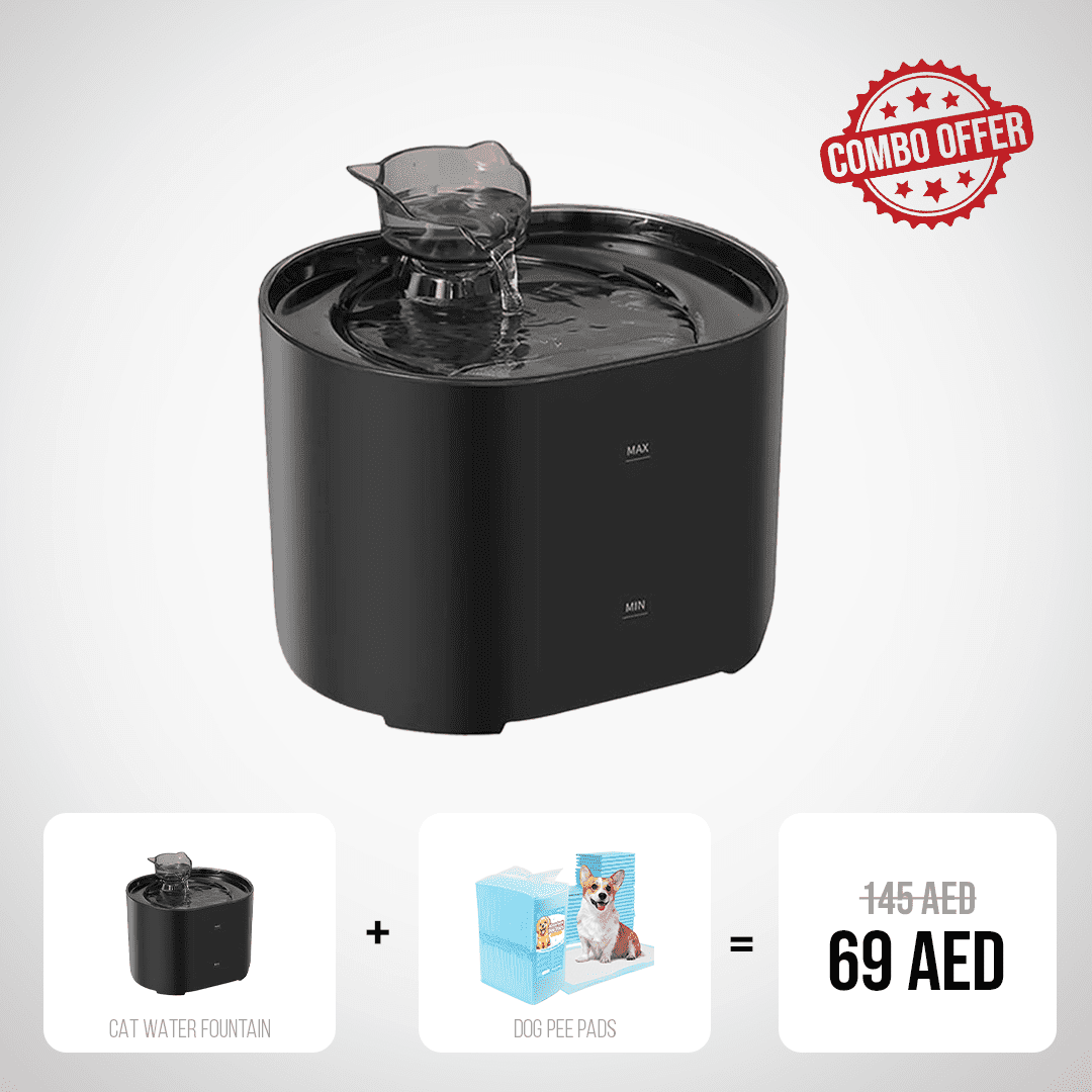 Cat Water Fountain & Dog Pee Pads Combo