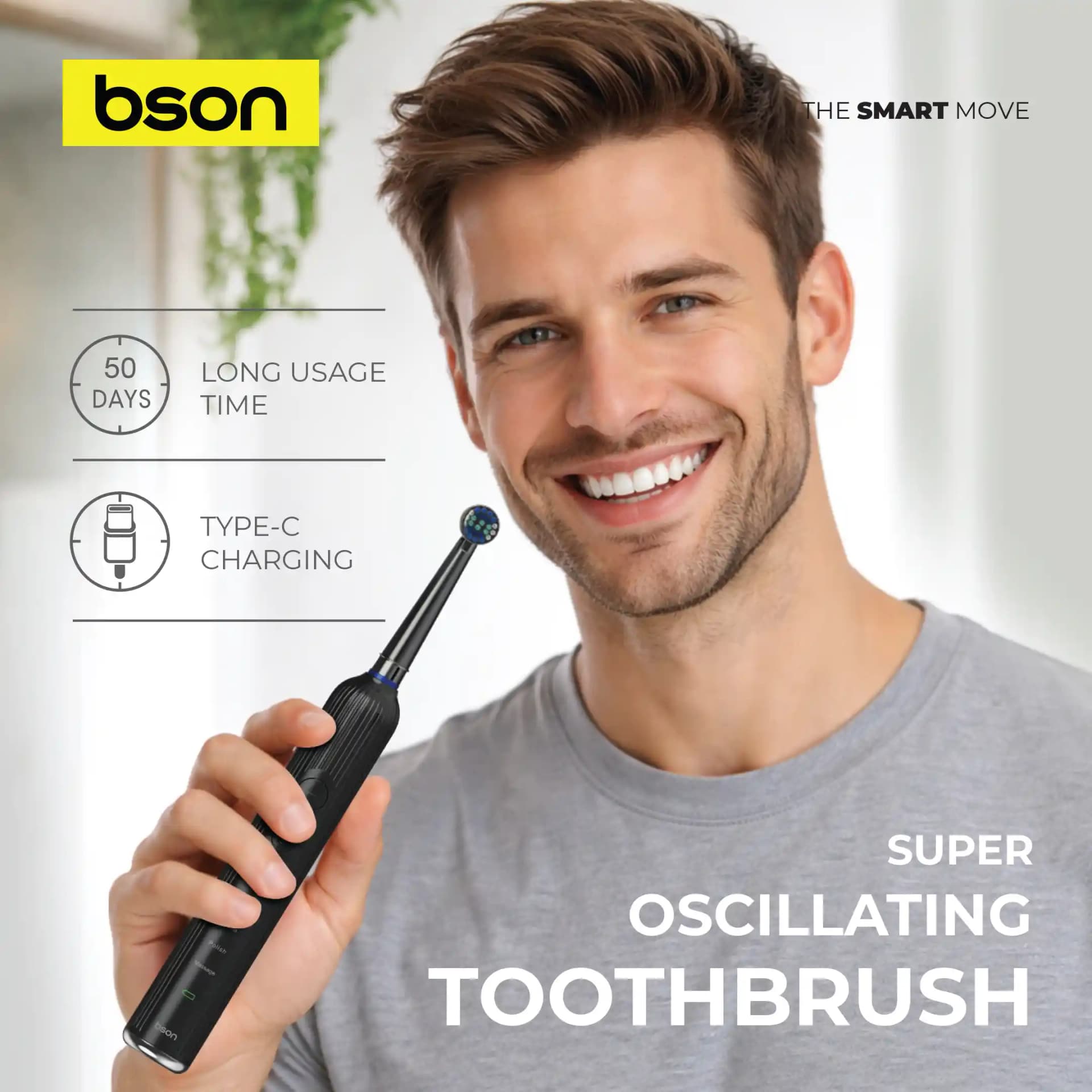 BSON Super Oscillating Electric Toothbrush