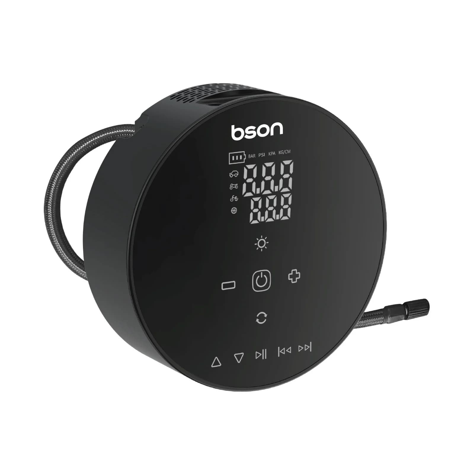 BSON Portable Tire Inflator with Bluetooth Speaker