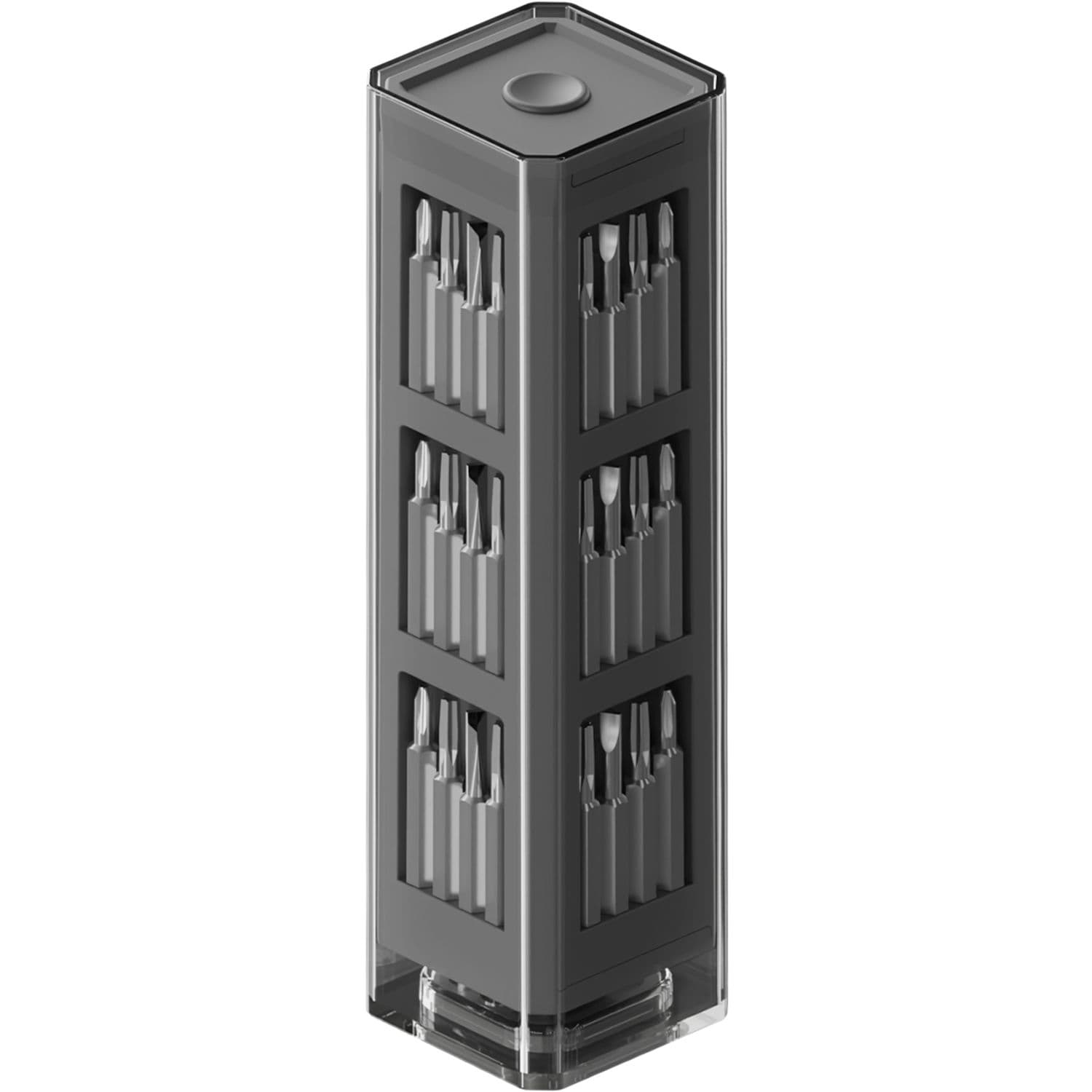Precision Screwdriver Bit Set with Rotating Stand