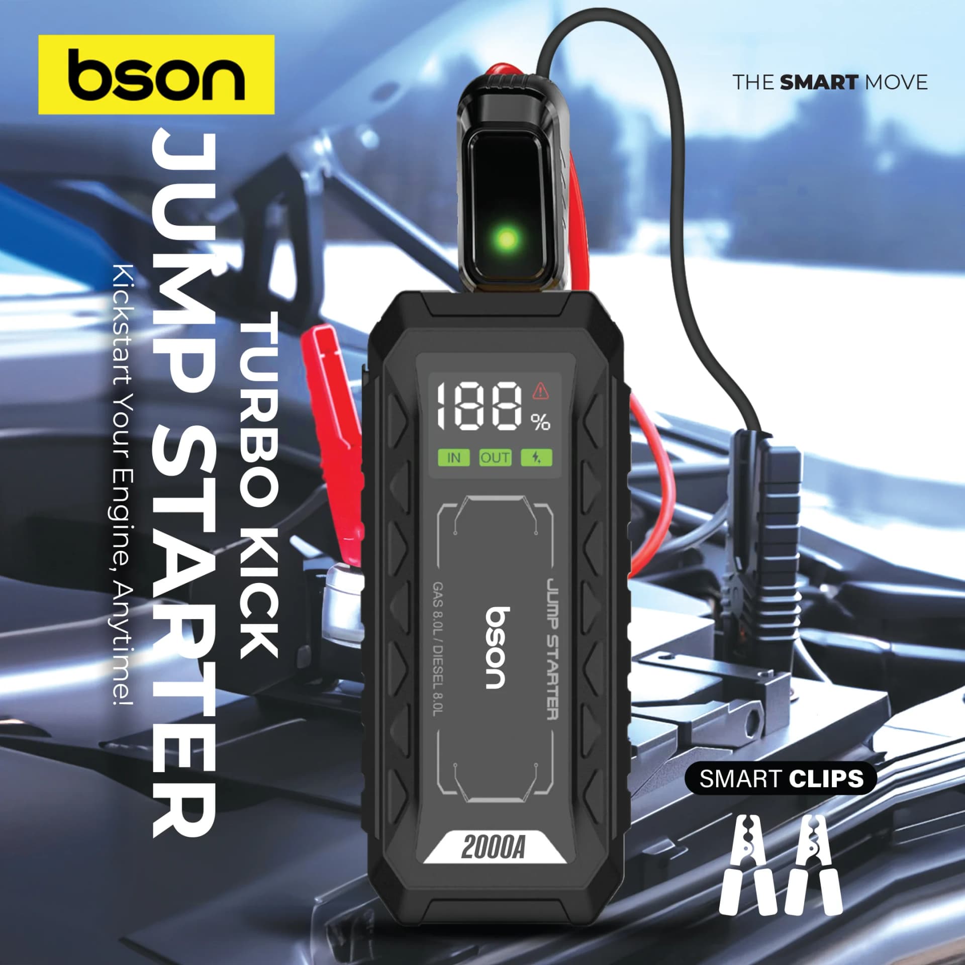 BSON Turbo Kick Jump Starter 16000mAh