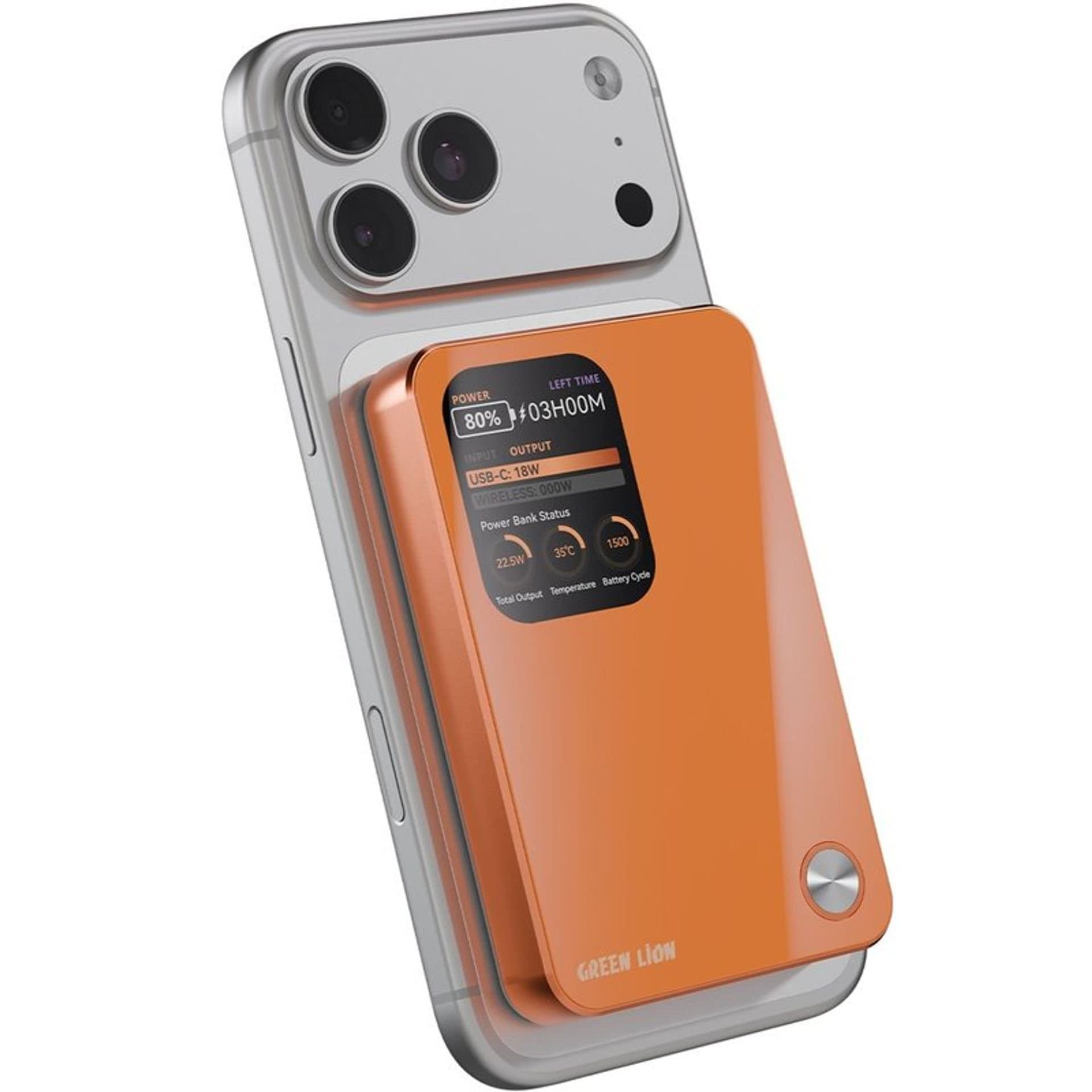 Green Lion Magnetic Power Bank with Display