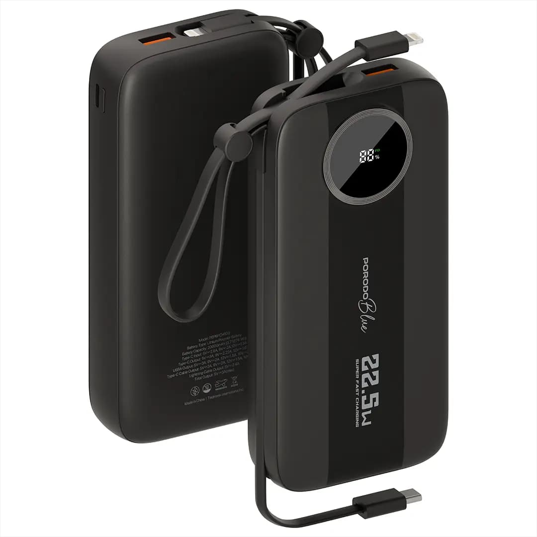 Porodo Blue 22.5W Portable Power Bank