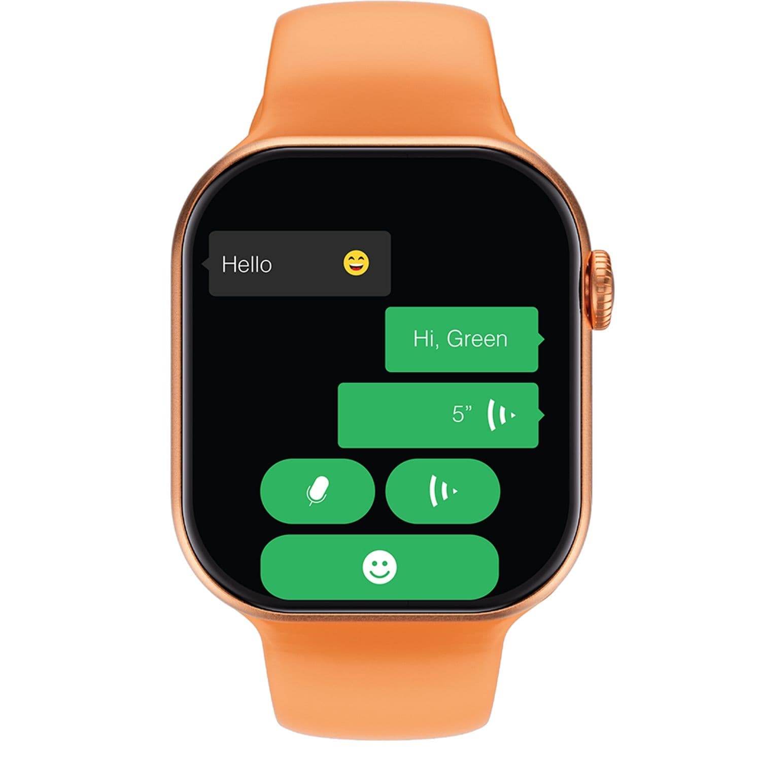 Smartwatch with Orange Strap