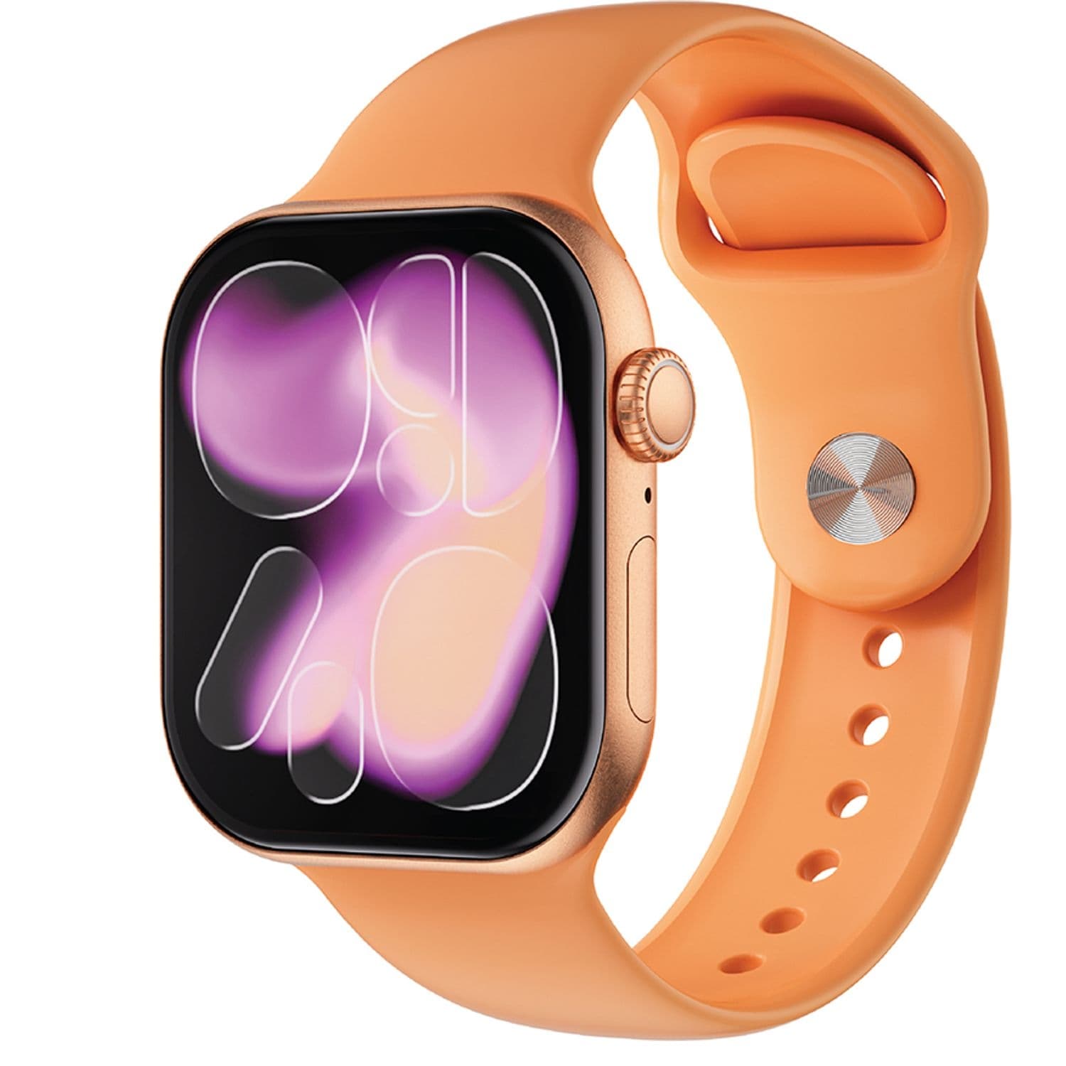 Smartwatch with Orange Strap