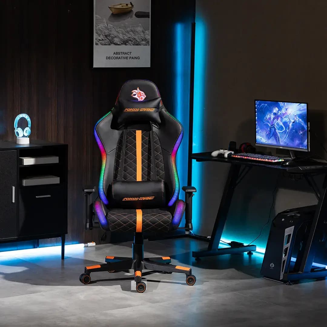 Porodo Gaming Chair with RGB Lighting