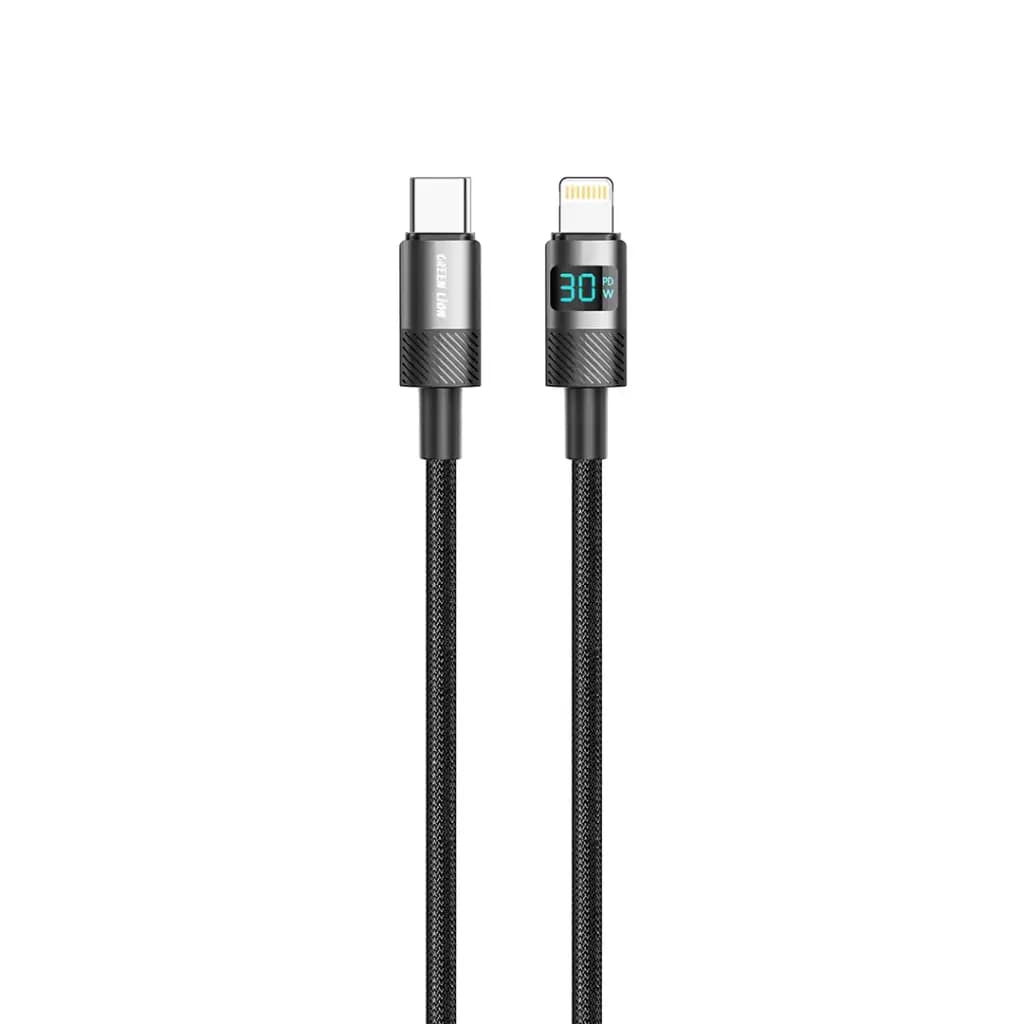 USB-C to Lightning Fast Charging Cable with Power Display