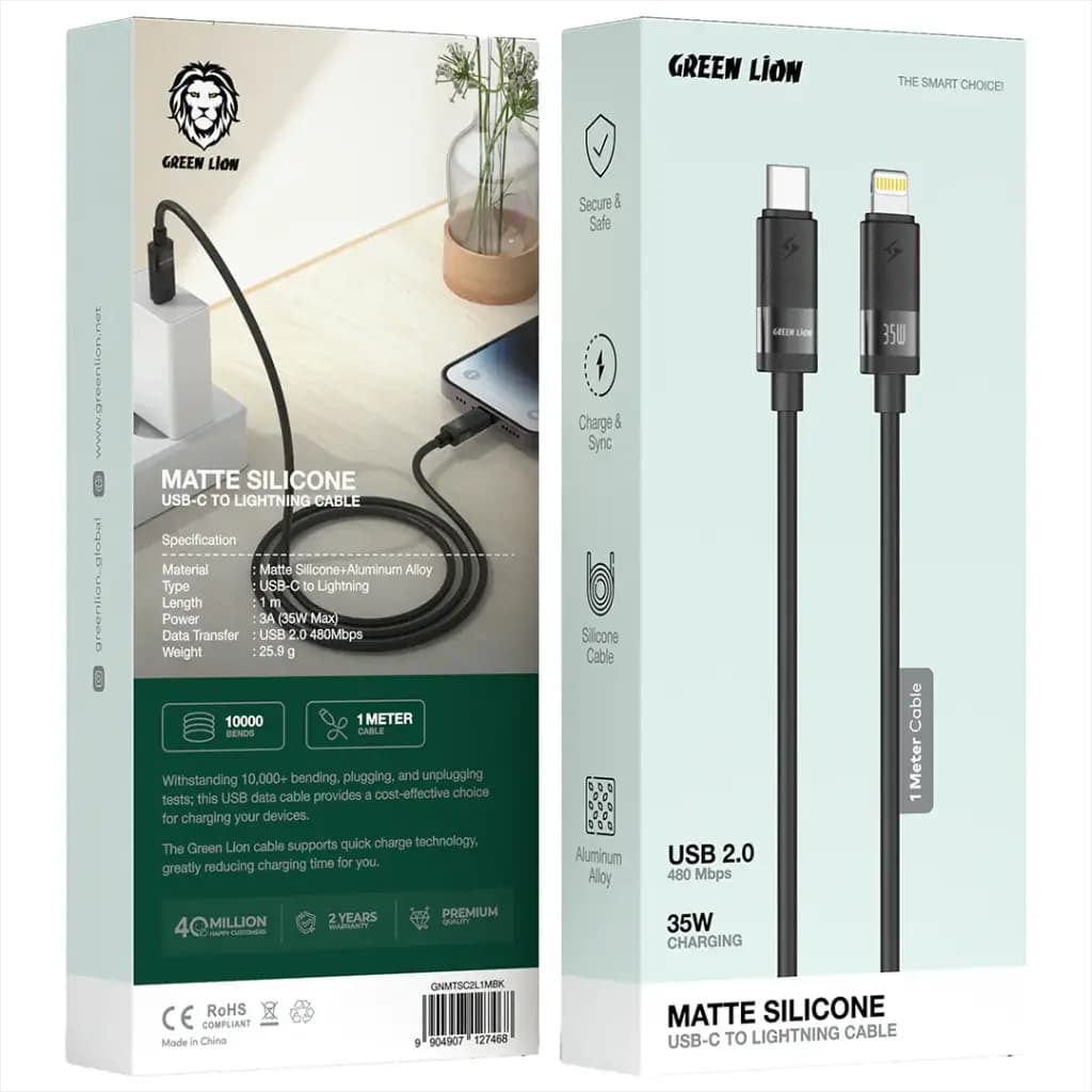 Green Lion USB-C to Lightning Charging Cable 35W