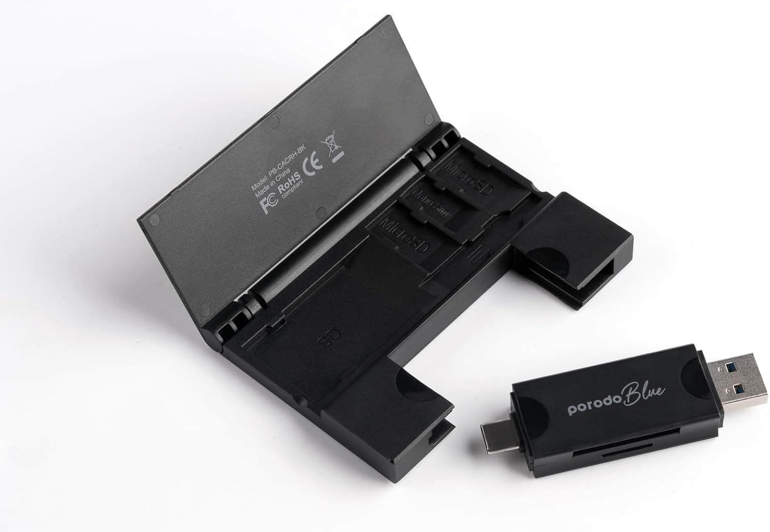 Portable Multi-Card Reader with USB-C & USB-A