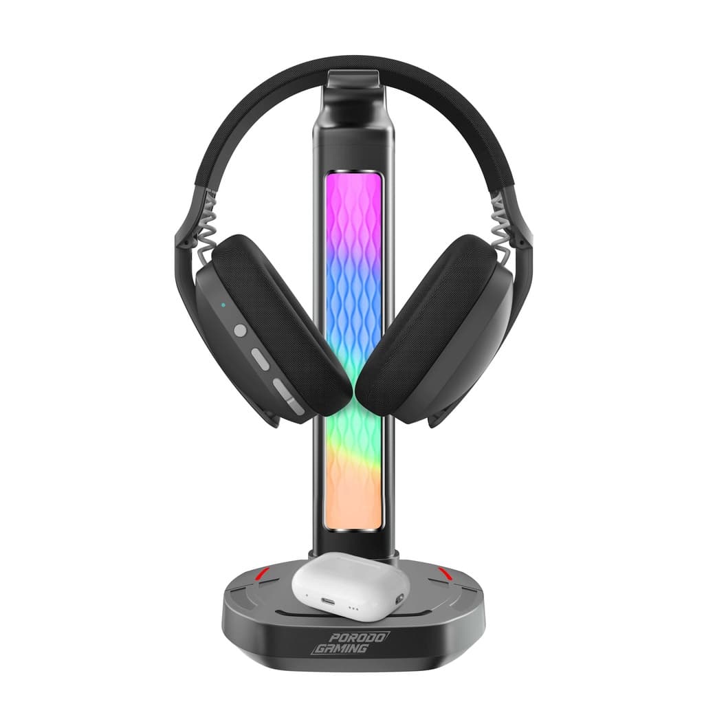 Porodo Gaming Headphone Stand with RGB Lighting