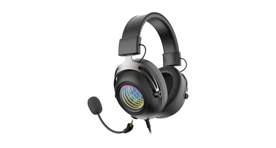 Wired Over-Ear Gaming Headset with Detachable Mic