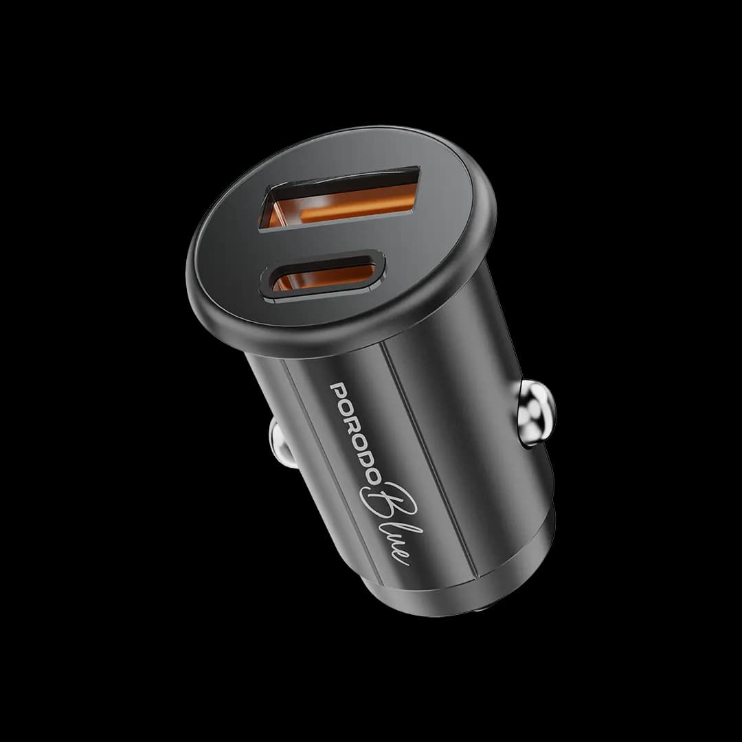 Porodo Blue Dual USB Car Charger