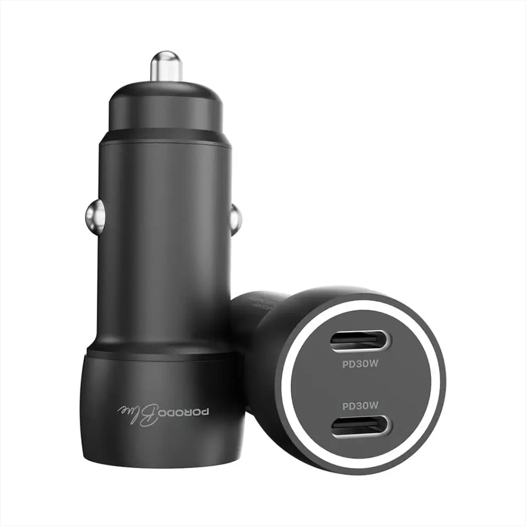 Dual Port PD 30W USB-C Car Charger