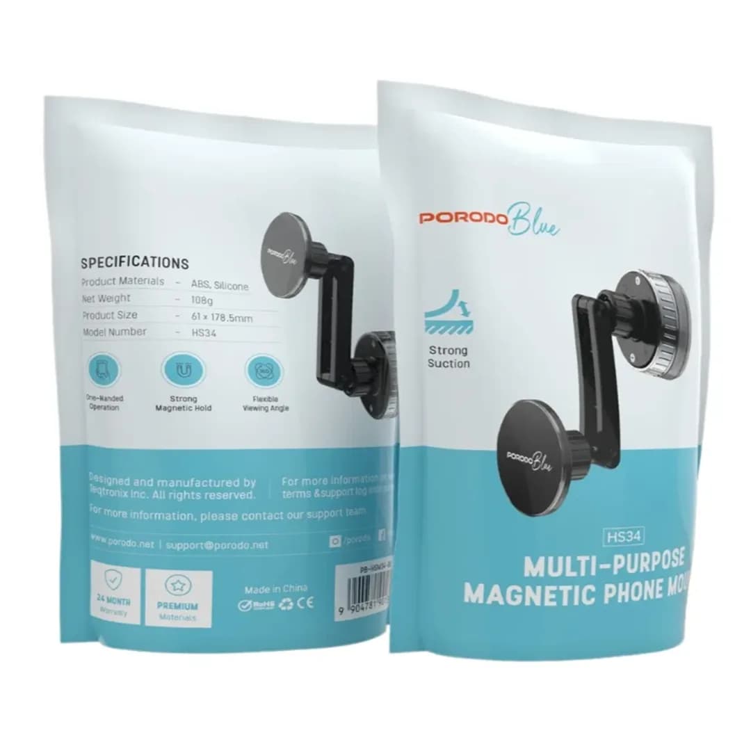 Porodo Blue Magnetic Car Phone Holder