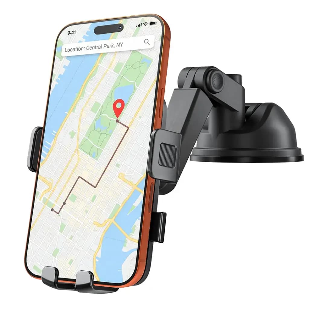 Porodo Blue Car Phone Holder with Suction Mount