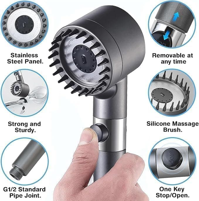 Turbocharged Handheld Shower Head
