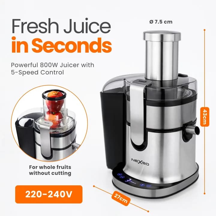 NEXSO Power Juicer 870W 5-Speed
