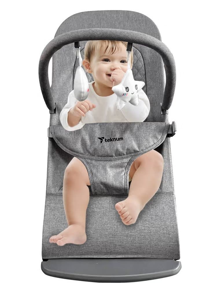 Teknum 3-Stage Baby Bouncer/Recliner Seat - Grey