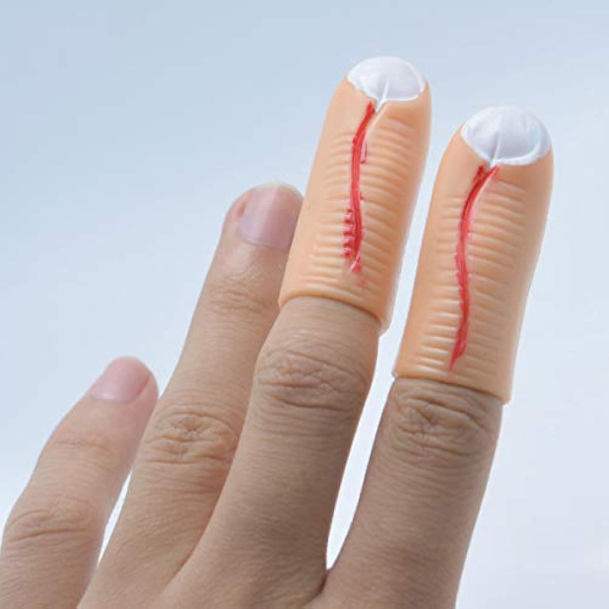 Halloween Bloody Vampire Teeth and Fake Wounded Fingers Prop Set