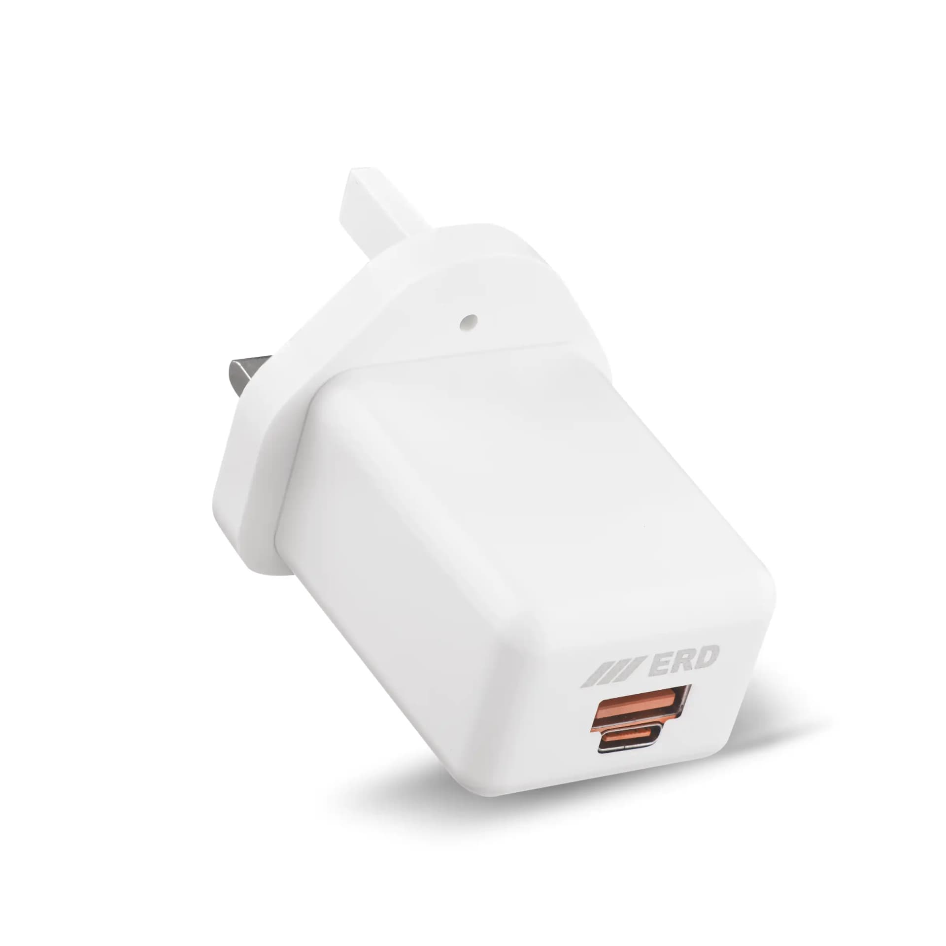ERD TCU-652 USB A/C DUAL CHARGER WHT 33W