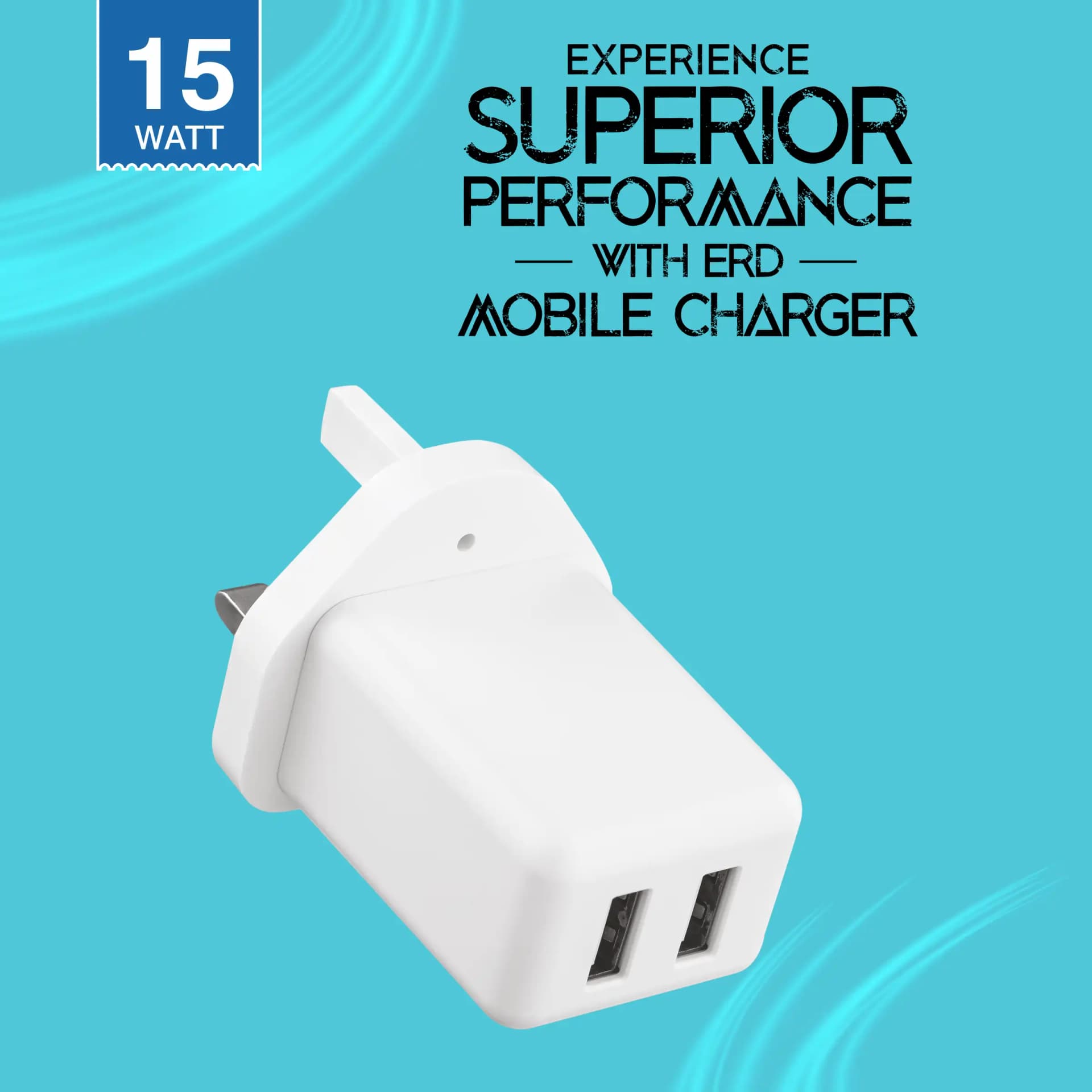 ERD TCU-673 USB A DUAL CHARGER WHT15W