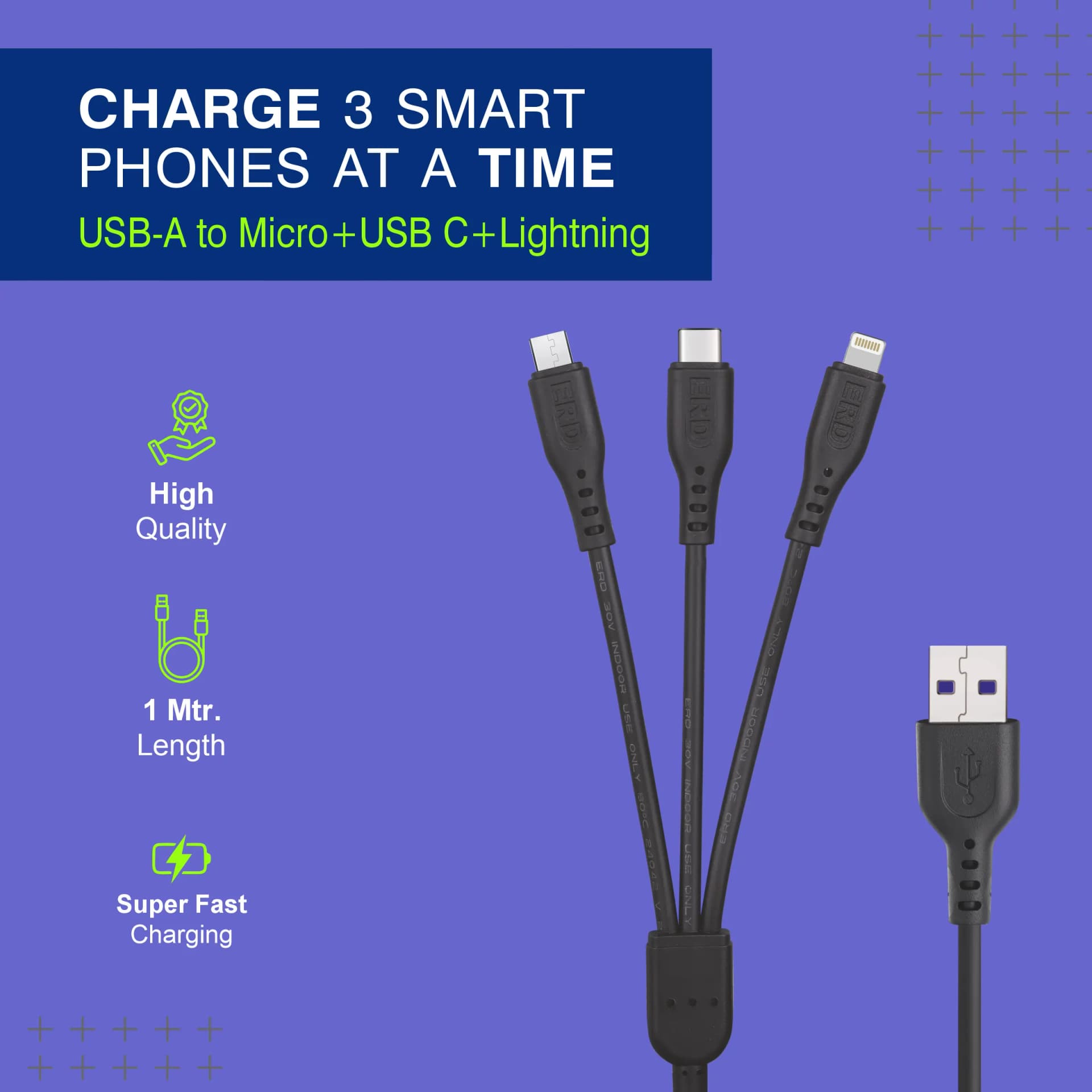 ERD UCE-684 MICRO+USB C+LIGHTNING MULTI