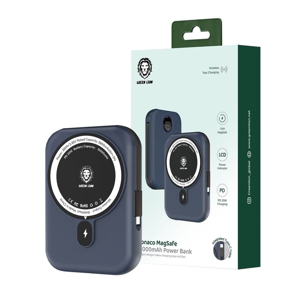 Green Lion 10000mAh Monaco MagSafe Power Bank