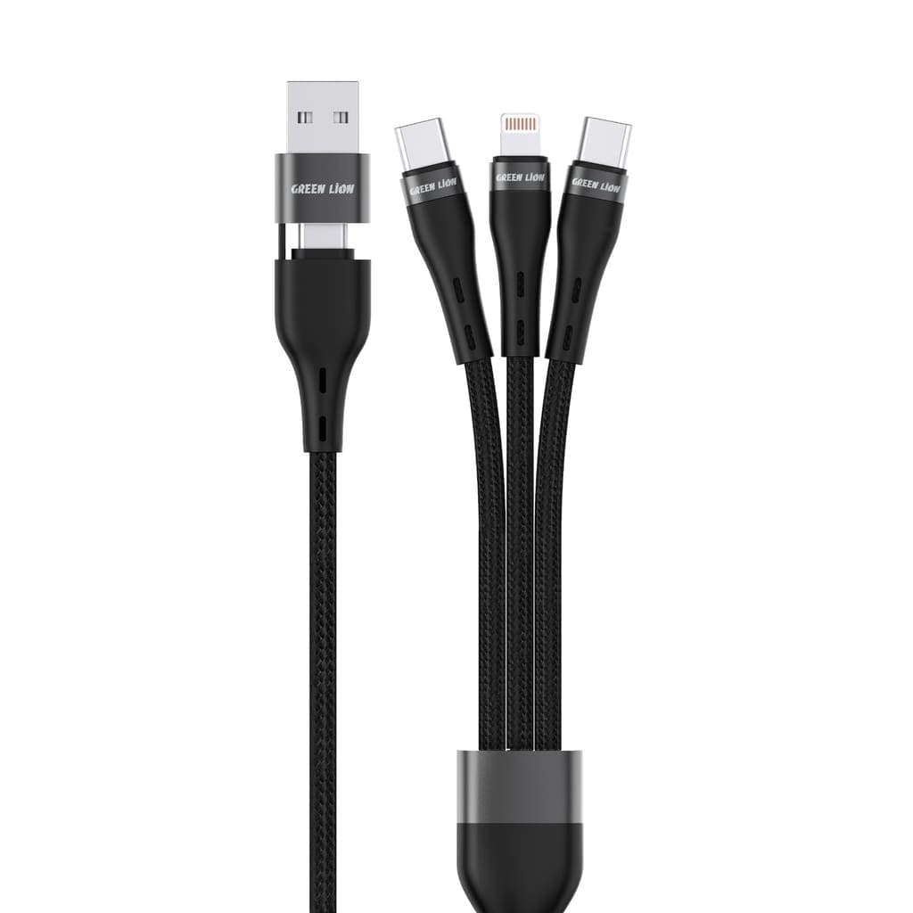 Green Lion 3 in 2 Braided Fast charging Cable