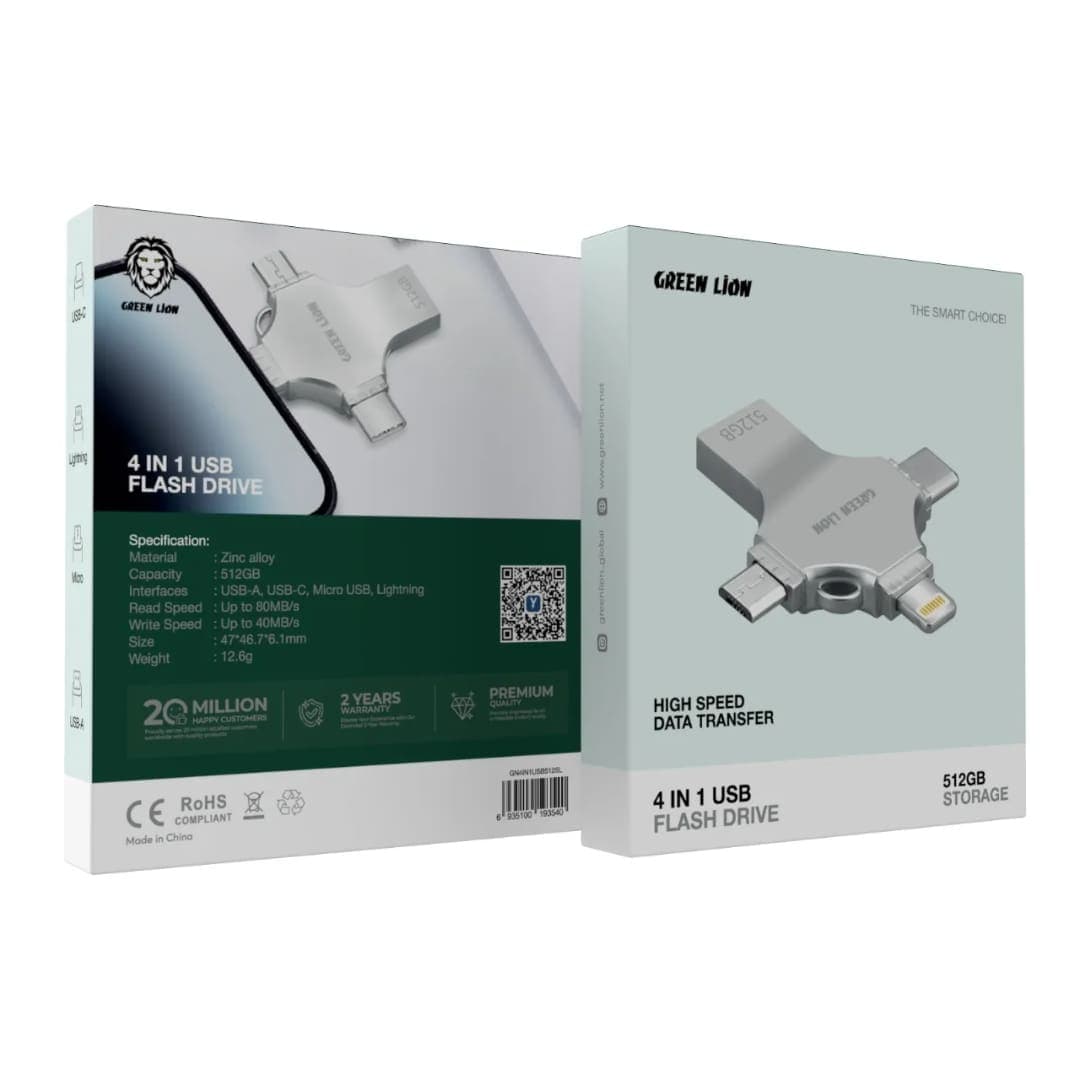 Green Lion 4-in-1 USB Flash Drive
