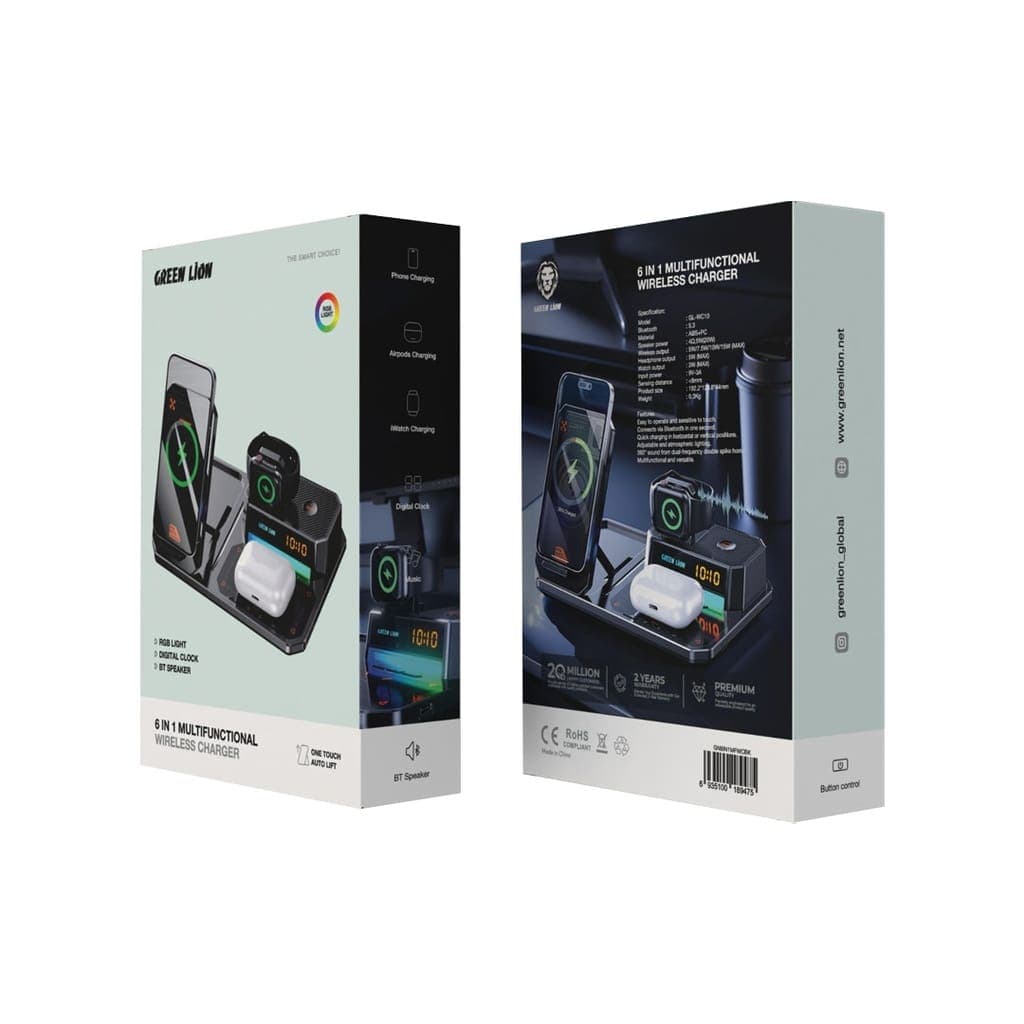 Green Lion 6 IN 1 Multifunctional Wireless Charger