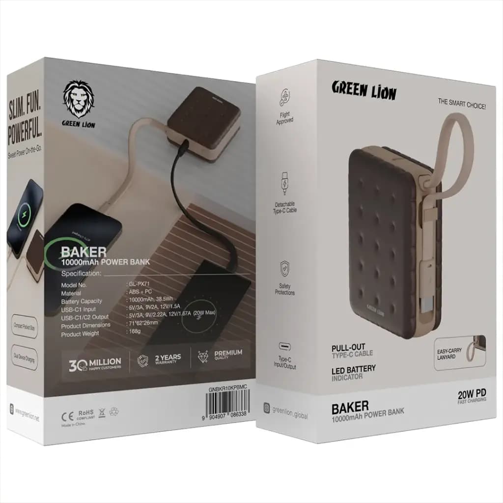 Green Lion Baker Power Bank 10000mAh PD 20W