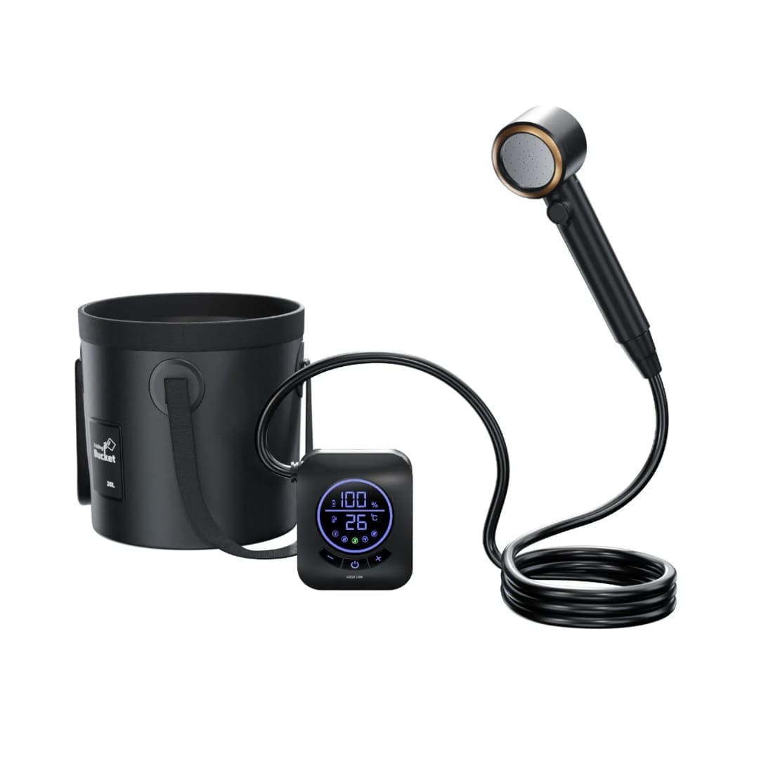 Green Lion Camping Shower with Digital Display 8000mAh 20L