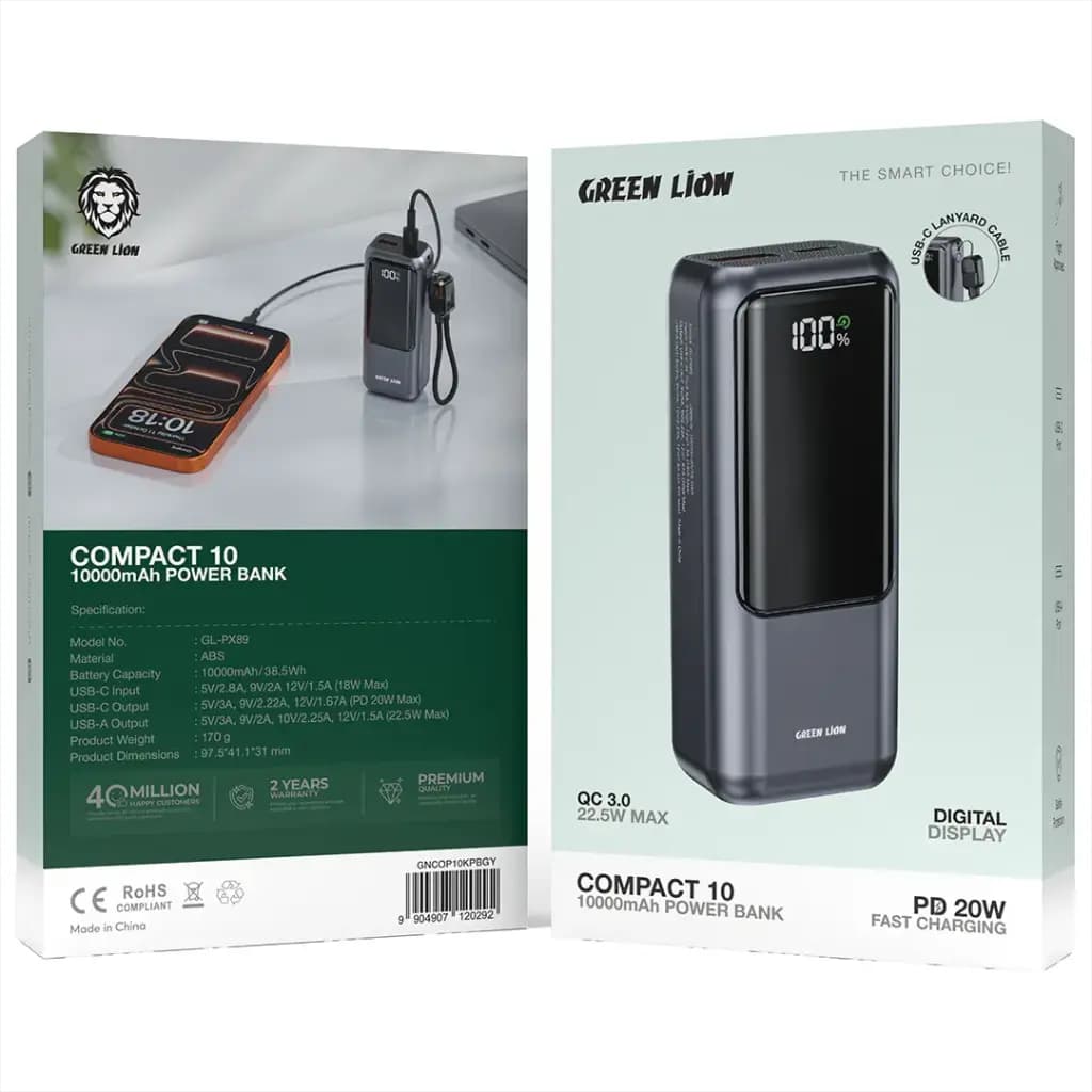 Green Lion COMPACT 10 Power Bank 1000mAh PD 20W
