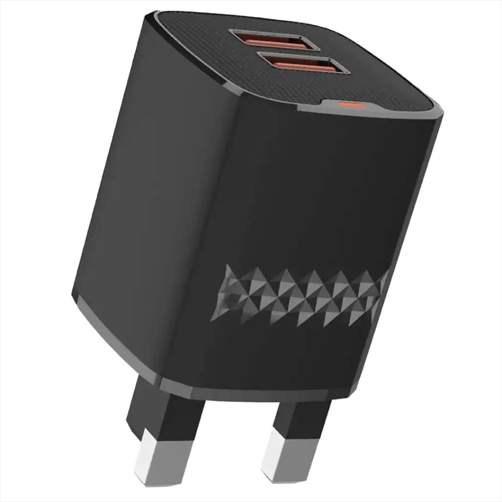 Green Lion Dual Port Wall Charger UK Plug 2 USB-A Port