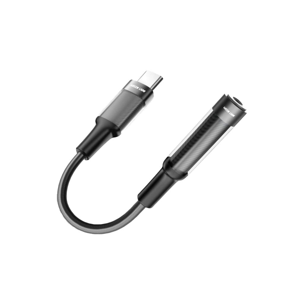 Green Lion Earphone Adapter (12cm) USB-C to 3.5 Audio Jack