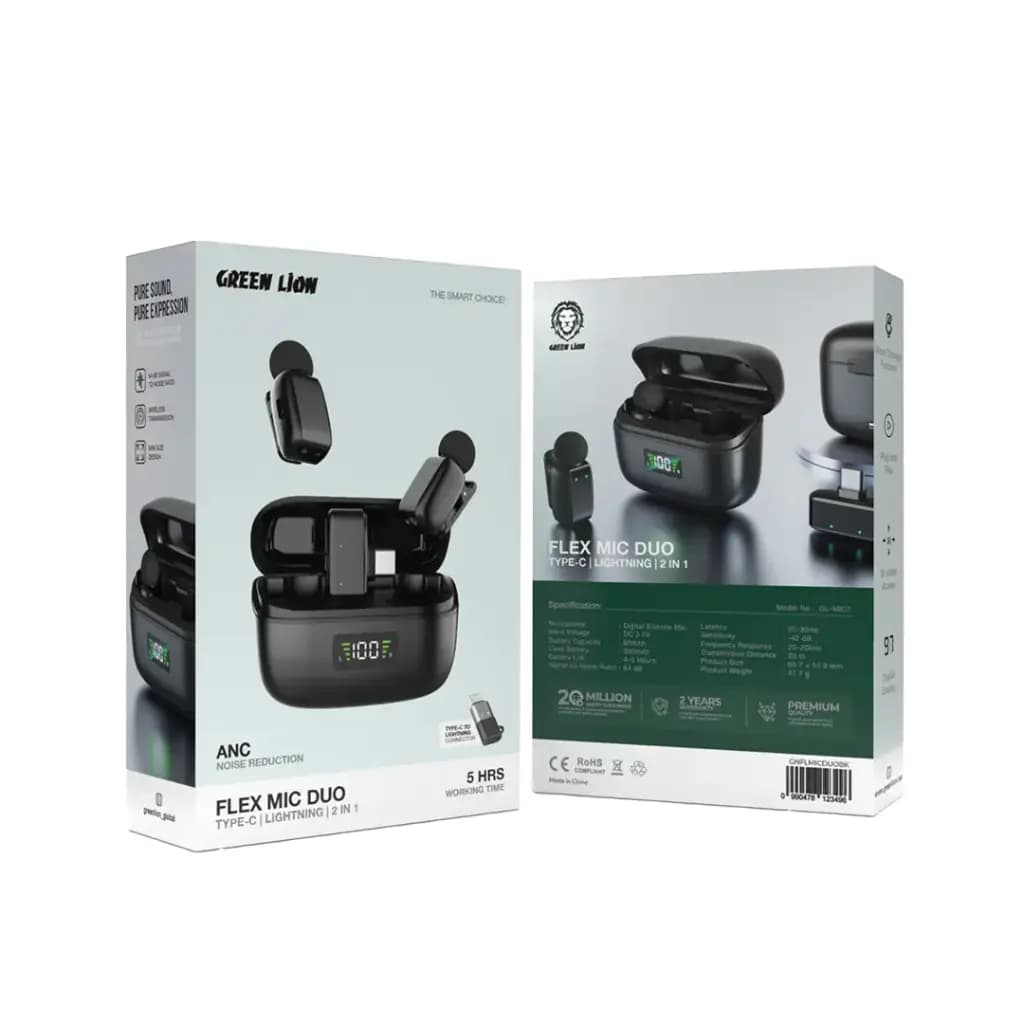 Green Lion Flex Mic Duo Type C to Lightning 2 in 1