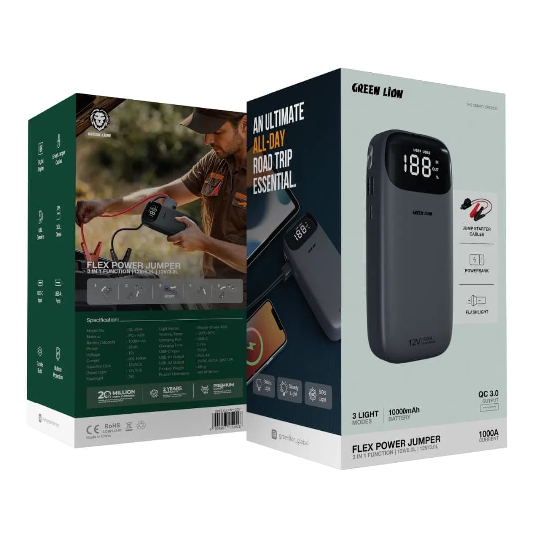 Green Lion Flex Power Jumper and Power Bank 10000mAh