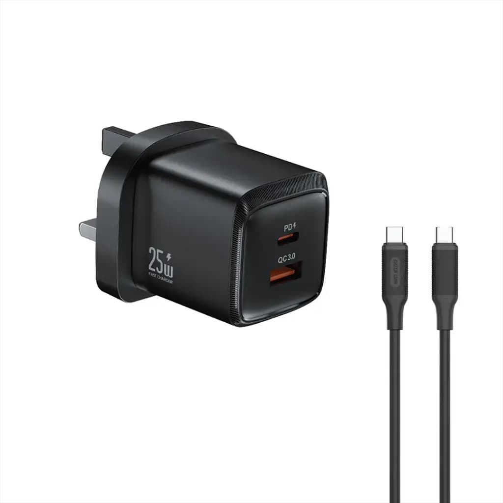 Green Lion G-Charge Series Dual Port Wall Charger PD+QC 25W C to C 1m Cable