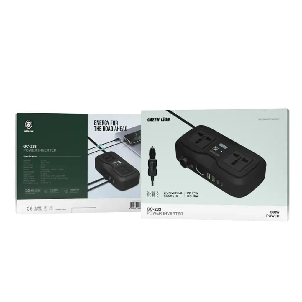 Green Lion GC-233 Power Inverter with 2 Universal Socket