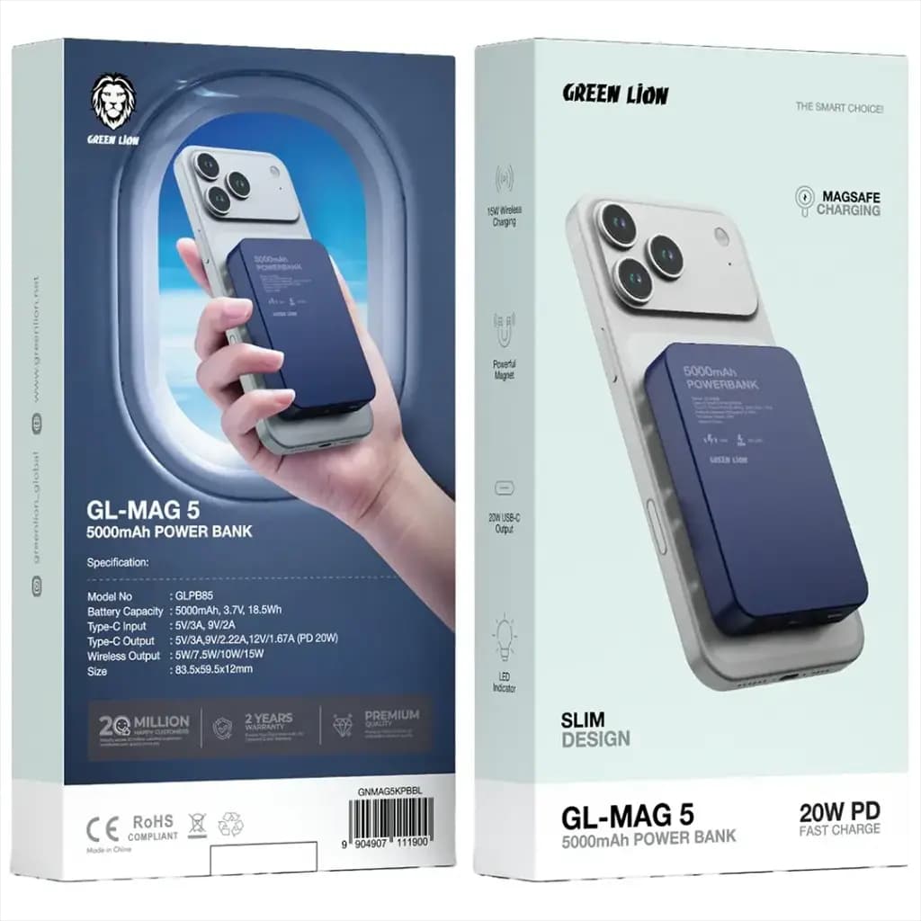 Green Lion GL-MAG 5 5000mAh Powerbank PD20W