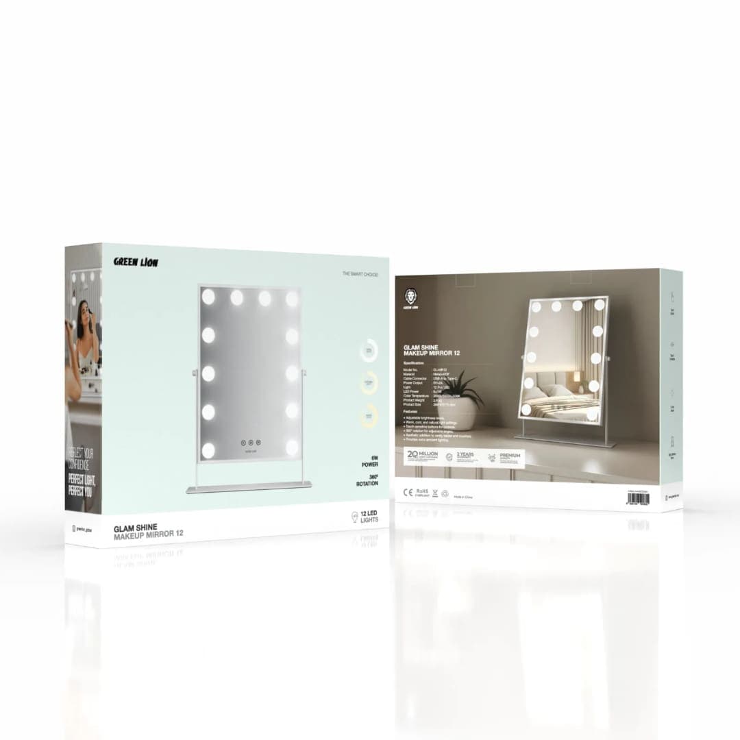 Green Lion Glam Shine Makeup Mirror 12 LED Lights