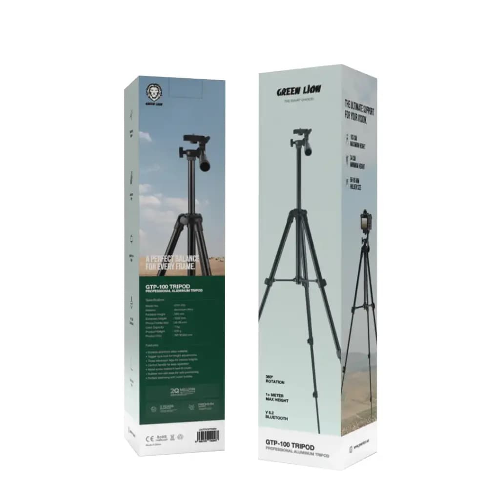 Green Lion GTP-100 Tripod-Professional Aluminum