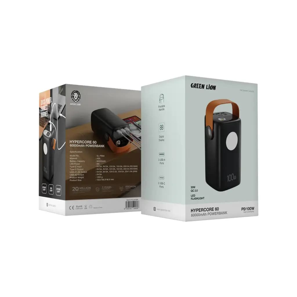 Green Lion Hyper Core 60 Power Bank 60000mAh PD 100W