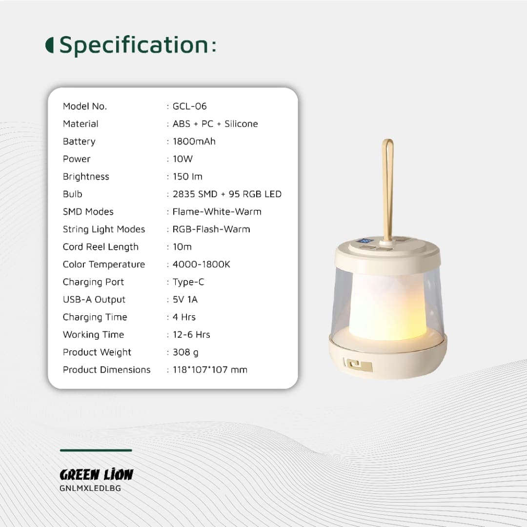 Green Lion Lumex LED Light with Inbuilt LED Strip Light